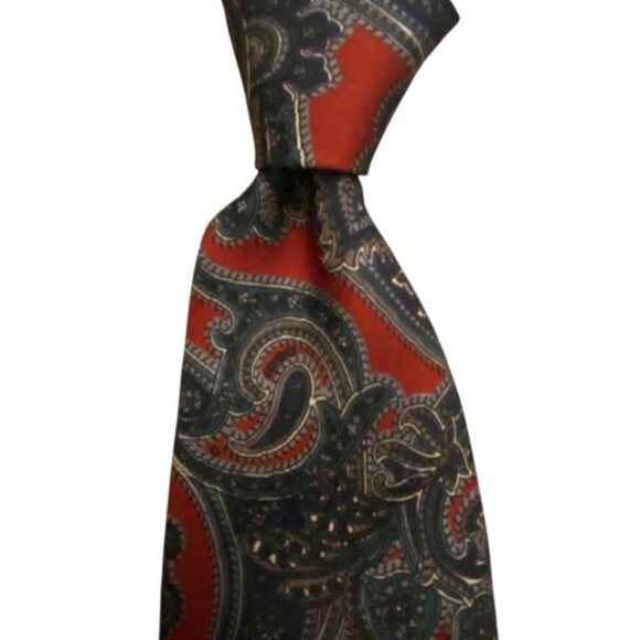 Vintage Oscar de La Renta Paisley Silk Tie - Picture 1 of 5